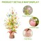 Easter Decorations, Artificial 18 Inch Pre-Lit Easter Egg Tree Tabletop Decor with Delicate Ornaments, for Home Party Wedding Holiday Spring Summer Decoration, Pink/Blue/Yellow.